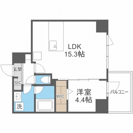 谷町四丁目駅 徒歩3分 11階の物件間取画像